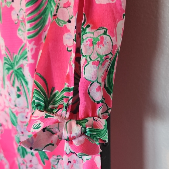 Lilly Pulitzer Maude Satin Romper Roxie Pink Size 4 - Picture 5 of 13